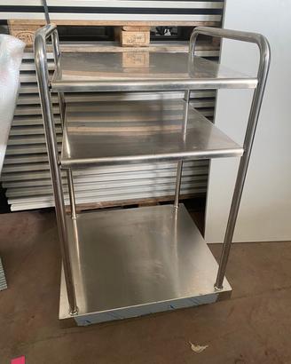 scaffale 3 ripiani in acciaio inox