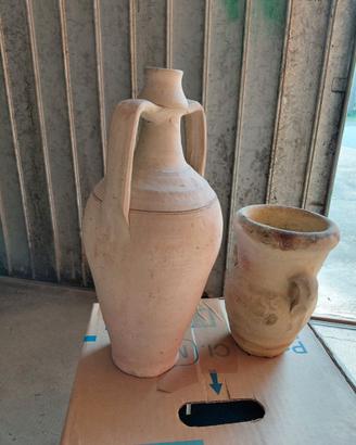 Anfora + anforetta + 2 vasi terracotta