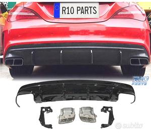 DIFFUSORE MERCEDES CLA W117 13-15 LOOK A45 NERO LU