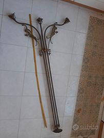 LUME ANTICO IN RAME ALTEZZA 1,70 MT SALA BOWLING