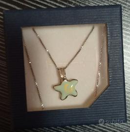 Collana argento 925 e ciondolo stellina smaltata