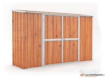 Casetta in lamiera esterno 307x100 fin legno