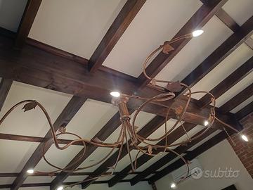 lampadario rame artigianale