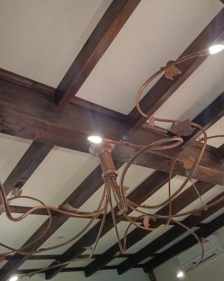 lampadario rame artigianale