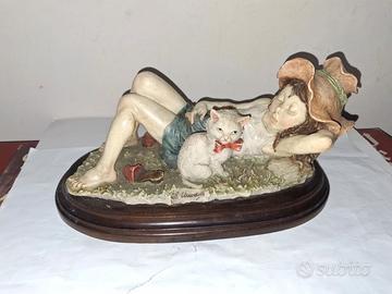 GIUSEPPE ARMANI - scultura Sleeping girl with cat