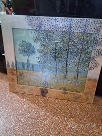 Quadro  stampa Claude Monet  cornice dipinta