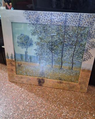Quadro  stampa Claude Monet  cornice dipinta