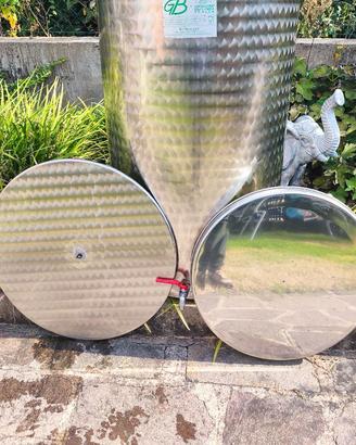 CONTENITORE INOX  PER VINO CON GALLEG. AD OLIO