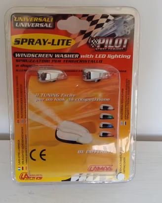 Ugelli lavavetri cromati con LED bianco per auto
