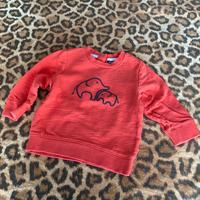 Felpa arancione bimba/o Kiabi tg 9 Mesi