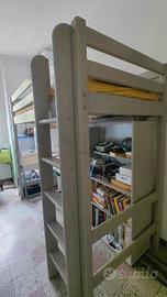 letto sopraelevato FLEXA con libreria