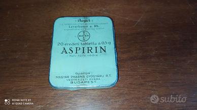 ANTICA CONFEZIONE DI ASPIRINA, DIMENSIONI: 5X6 CM