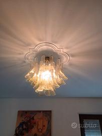 lampadario anni 60 vetro soffiato 