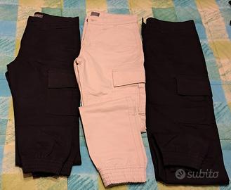 3 Pantaloni cargo uomo Cotton & Silk Tg. 46 Nuovi