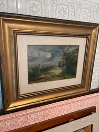 Quadro con cornice - strade di campagna - G. Orfeo