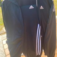 TUTA ADIDAS BAMBINO NERA CON RIGHE BIANCHE