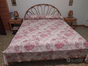 Letto matrimoniale in vimini