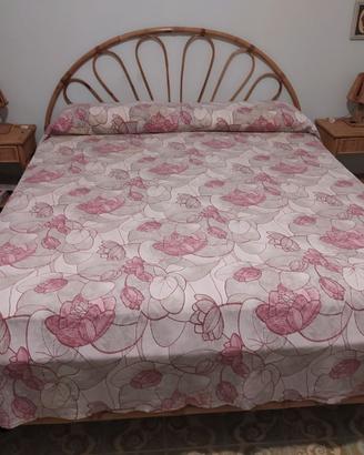 Letto matrimoniale in vimini