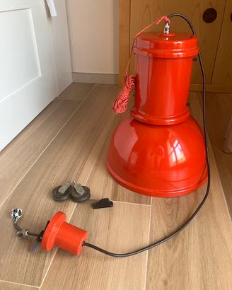 lampadario industry retro ferroluce vintage