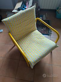 poltrona design struttura tubolare in metallo