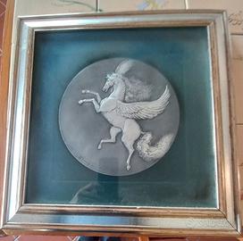 Bassorilievo argento di Gonzaga. Titolo: Pegaso