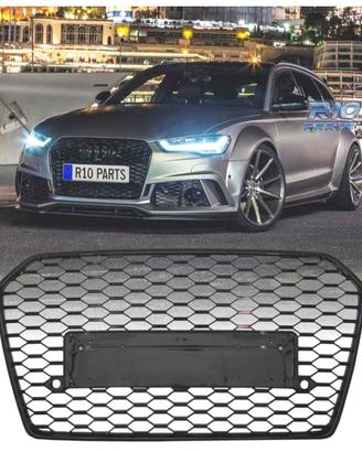 GRIGLIA PER AUDI A6 4G 14-18 LOOK RS6 NERO LUCIDO