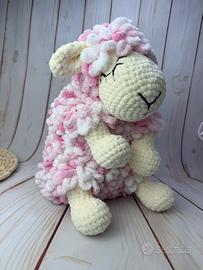 Cuscino Pecorella Rosa – Fatto a Mano
