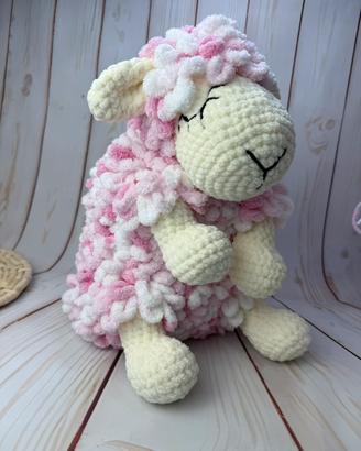 Cuscino Pecorella Rosa – Fatto a Mano