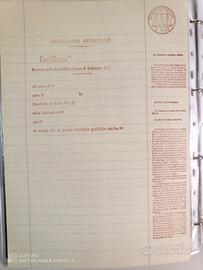 Foglio carta bollata Casellario 1986