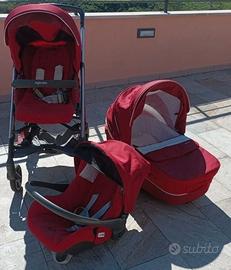 Trio Inglesina rosso + base ovetto