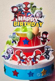 torta Scenografica Spidey/Marvel Supereroi 