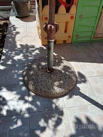 base ombrellone in cemento regolabile per giardino