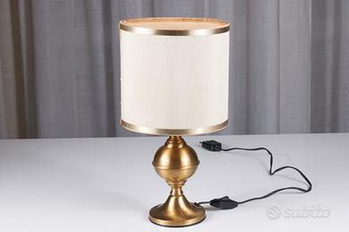 Lampada da tavolo, abatjour in ottone anni ’60–’70