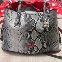 Borsa CafèNoir pitonata grigia con tracolla