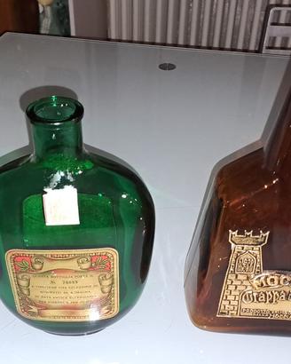 2 bottiglie vintage Vecchia Romagna e Grappa d'Est