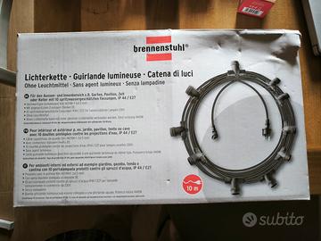 Catena luminosa con lampade led da 10m