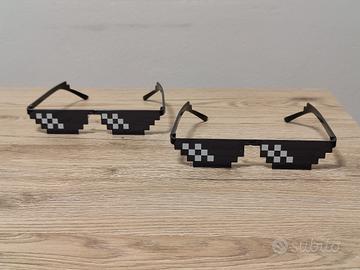 Coppia occhiali pixel “Thug Life” stile 8-bit