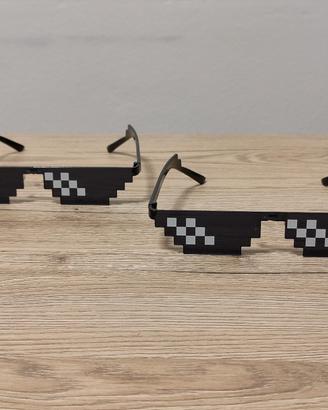 Coppia occhiali pixel “Thug Life” stile 8-bit