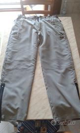 Pantaloni in Stoffa Verde con cerniere felpati OCN