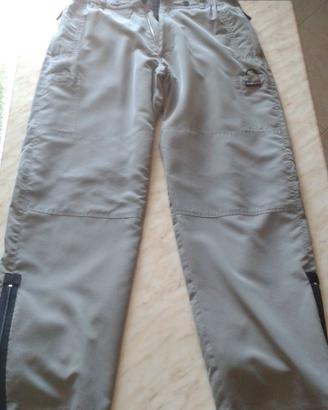 Pantaloni in Stoffa Verde con cerniere felpati OCN