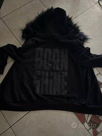 felpa born to shine glitter triple black