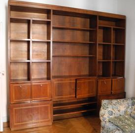 Libreria in legno fatta a mano anni '50