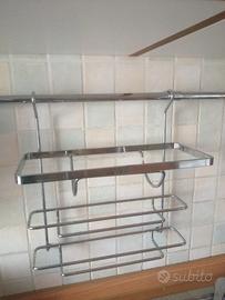 Supporto  acciaio porta rotoli 