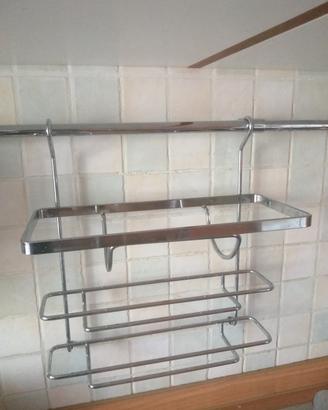 Supporto  acciaio porta rotoli 