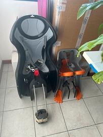 Porta bimbi bicicletta posteriore e anteriore