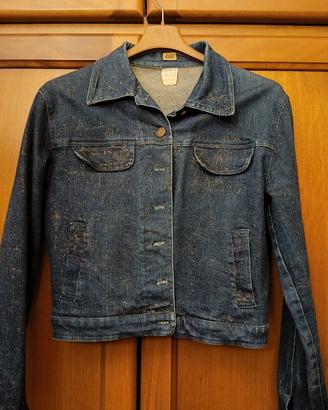 Giacchetto jeans vintage con lurex tg. 44