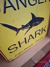 Targhe metallo Shark e miami Florida