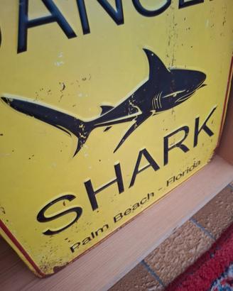 Targhe metallo Shark e miami Florida