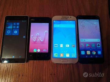 4 smartphone telefoni Nokia Samsung Wiko Huawei 