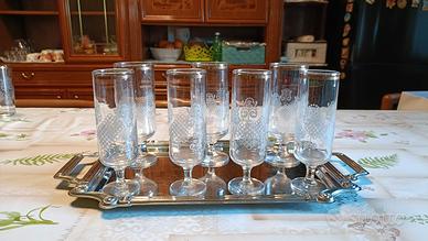 Set calici di vetro alti